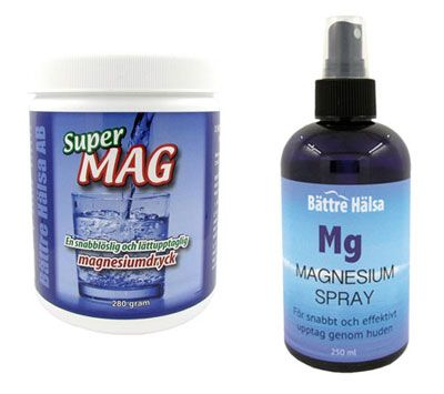 Supermag och magnesiumspray